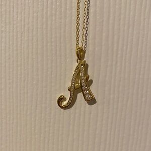Gold Initial Pendant Necklace
